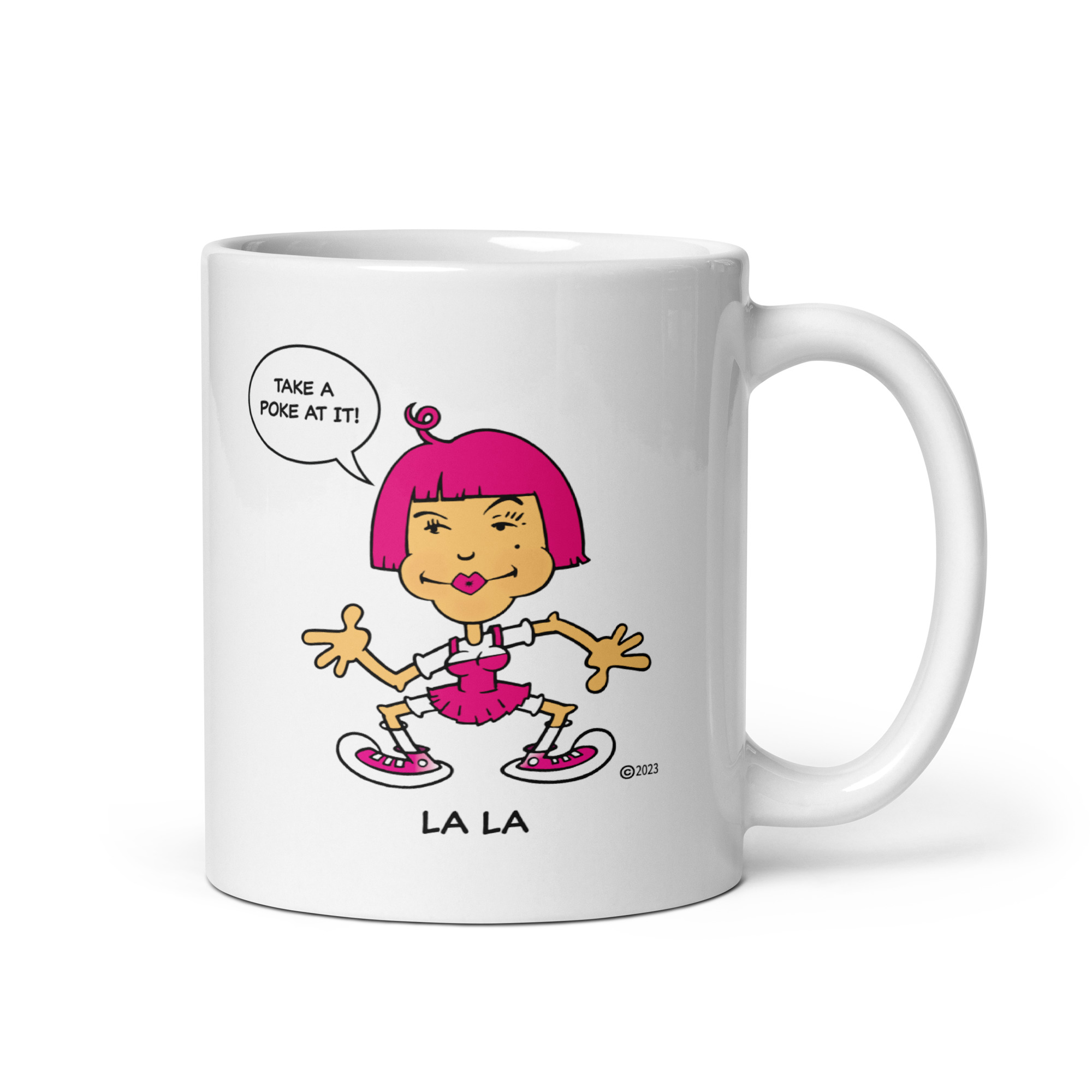 La La White glossy mug - Image 2