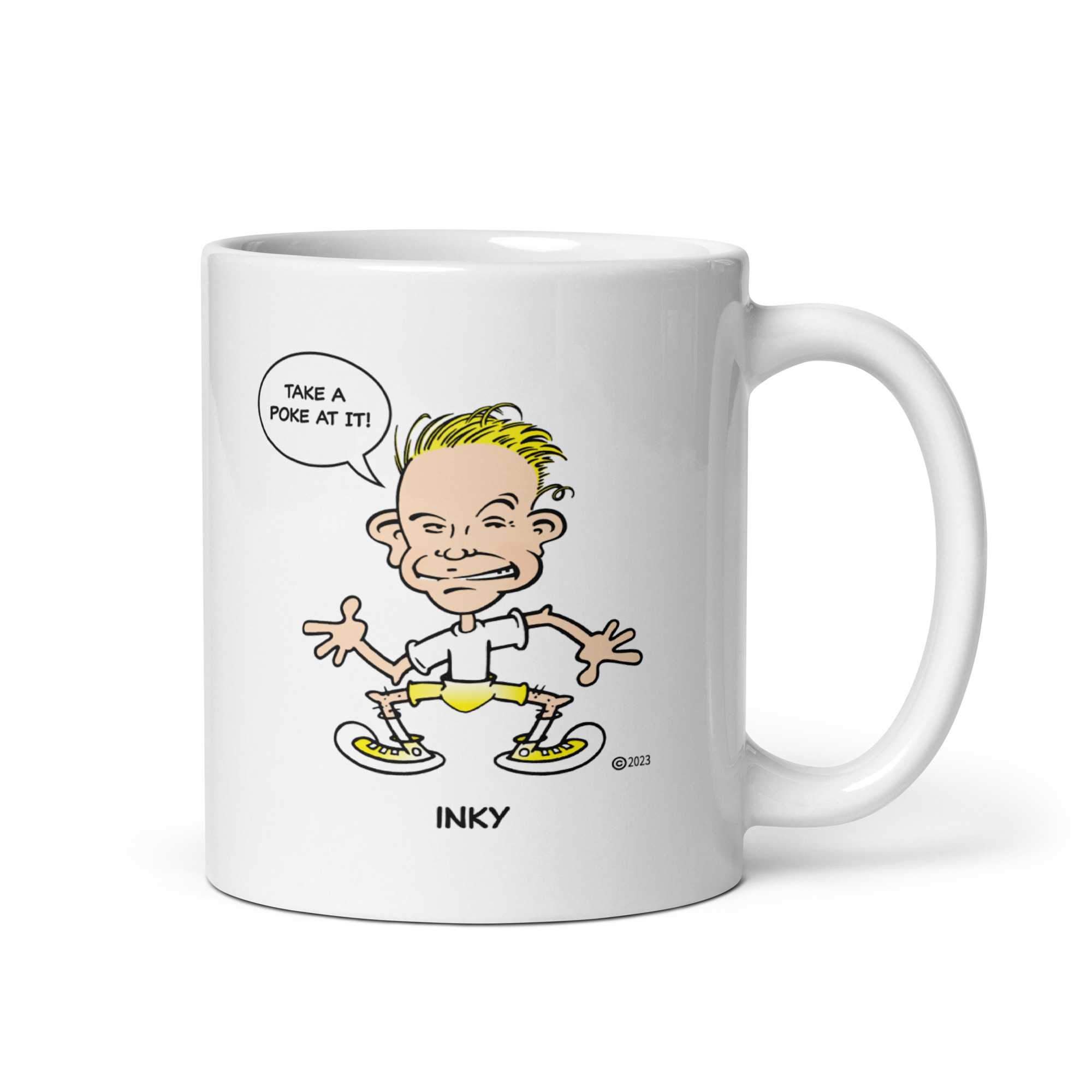 Inky White glossy mug - Image 2