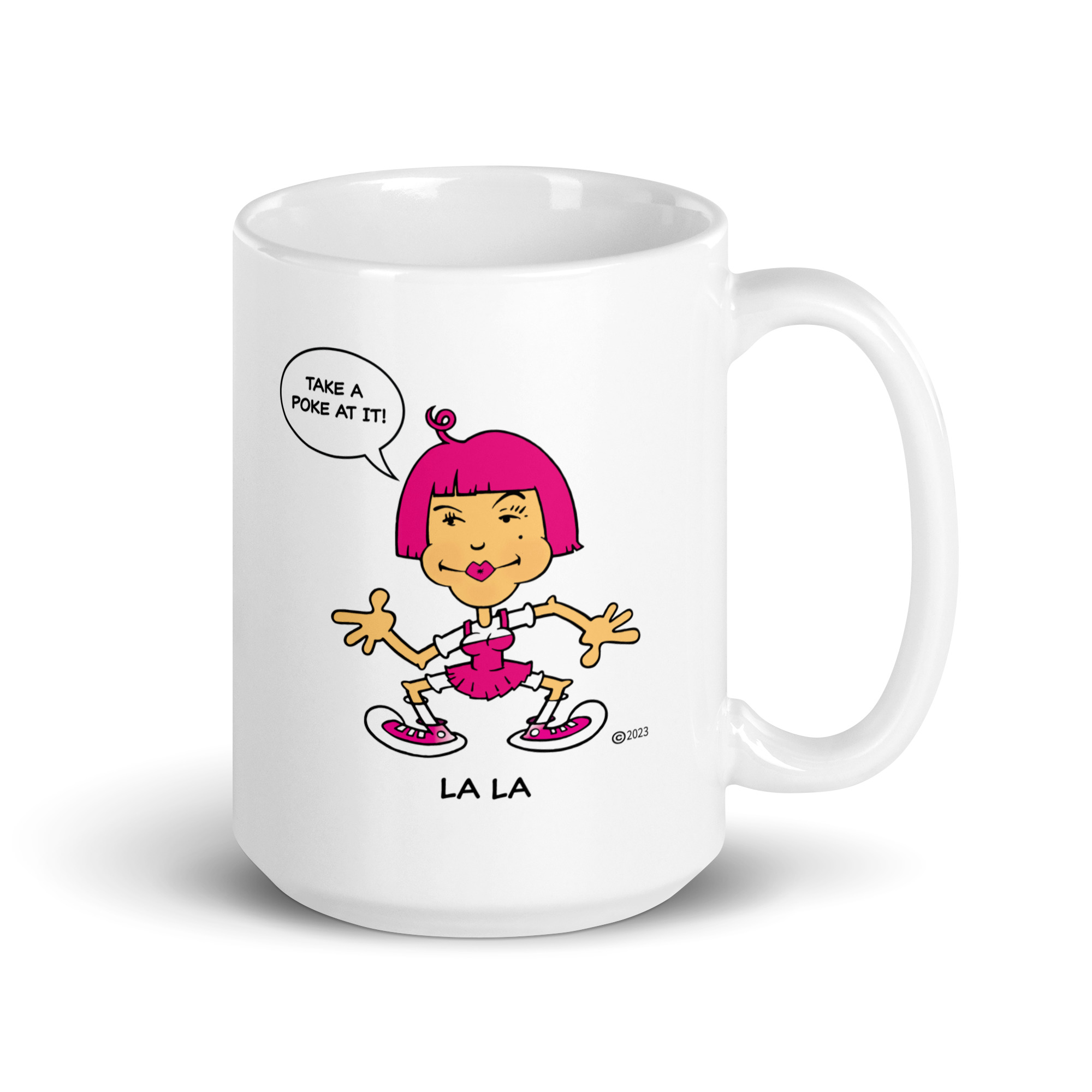 La La White glossy mug - Image 5