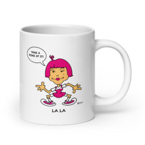 La La White glossy mug